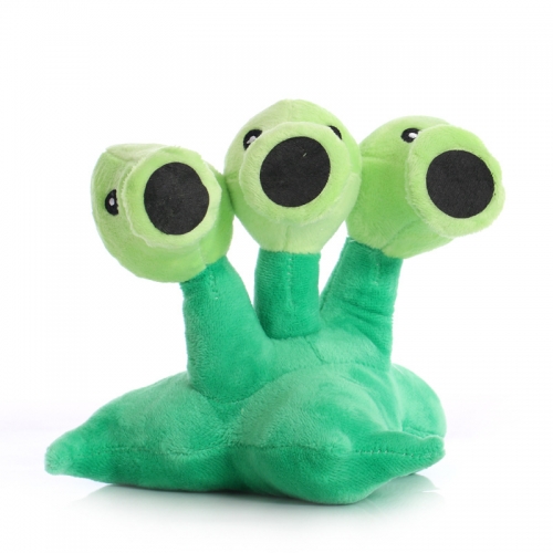 Plants vs Zombies Tri-Peashooter Plush Toy Stuffed Doll 17cm/6.7inch