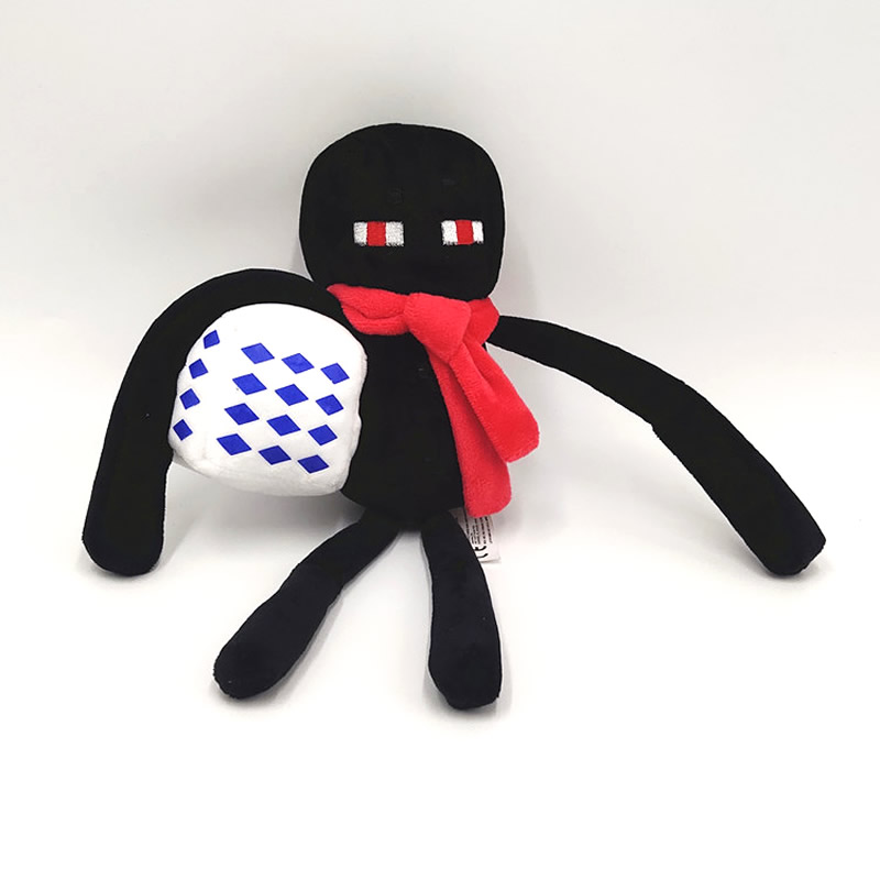 MineCraft Plush Enderman Toys Stuffed Dolls with Scarf and Dice 26cm/10 ...