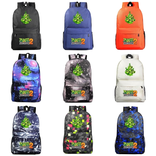 Plants Vs Zombies Tri-Peashooter Backpacks Shoulder Rucksacks Schoolbags 17Inch