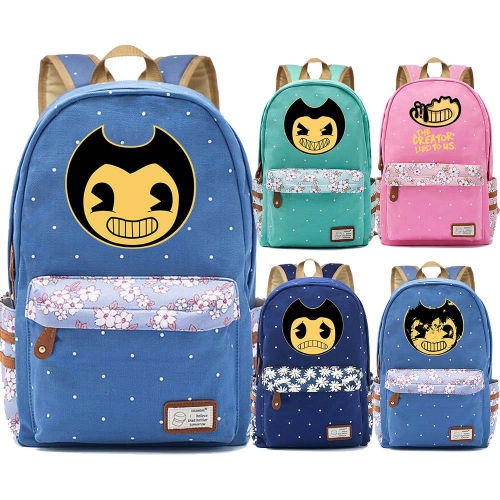 Bendy and the Ink Machine Backpacks Canvas Schoolbags for Kids 16Inch