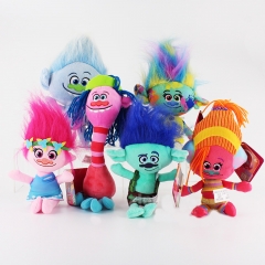 Dreamworks Trolls Movie 9Inch Plush Dolls Poppy, Guy Diamond, Branch, Harper, Cooper, DJ Suki Stuffed Toys