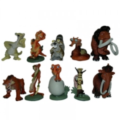 10Pcs Set Ice Age Action Figures Manny Diego Sid PVC Toys 5-8cm/2-3.2Inch Tall