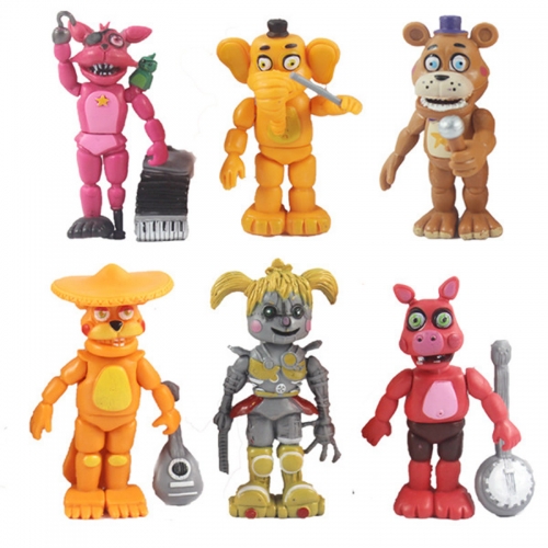 6Pcs Five Nights at Freddy's Action Figures PVC Toys 10cm/4Inch Tall