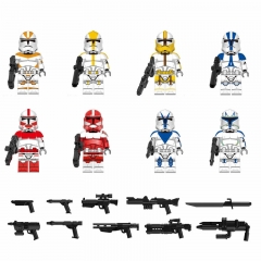 8Pcs Set Star Wars Troopers Comanders Building Blocks Mini Figure Toys X0300