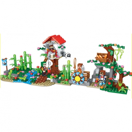 MineCraft The The Panda Tree House Lego Compatible Assembly Building Blocks Mini Figure Toys SX1027 / SX1028