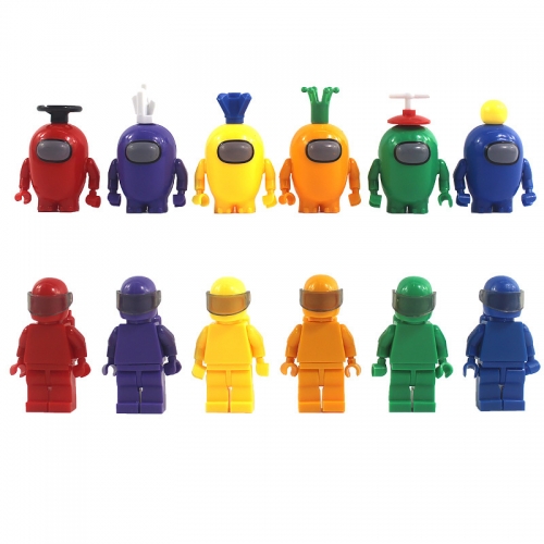 12Pcs Among Us Lego Compatible Minifigures Block Toys Mini Figures Kids Toys