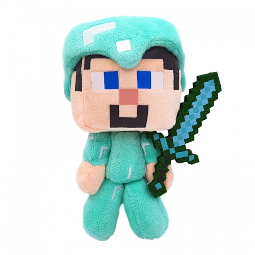 MineCraft Steve With Sword Stuffed Doll Plush Toy 18cm/7inch