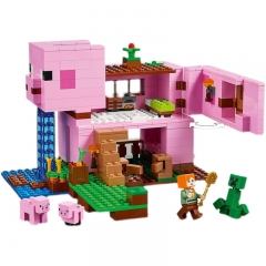 MineCraft The Pig House Building Blocks Mini Figure Toys Kids Gift 492Pcs Set