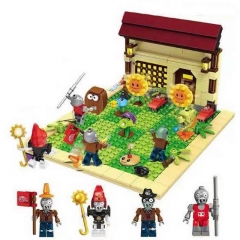 Plants vs Zombies The Garden War Compatible Building Blocks Shooting Mini Figure Toys 387Pcs Set YG75008