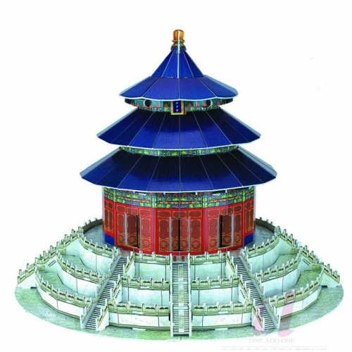 The Temple of Heaven 3D Jigsaw Puzzles for Adults Kids Building Model Kits 115Pcs