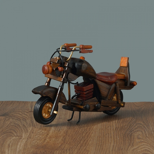 10 Inches Handmade Wooden Retro Classic Motocycle Models Decorations