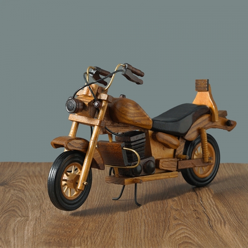 14 Inches Handmade Wooden Retro Classic Motocycle Models Decorations