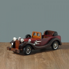 15 Inches Handmade Wooden Retro Classic Reproduction Car Models Decorations