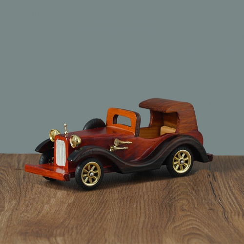 10 Inches Handmade Wooden Retro Classic Reproduction Car Models Decorations