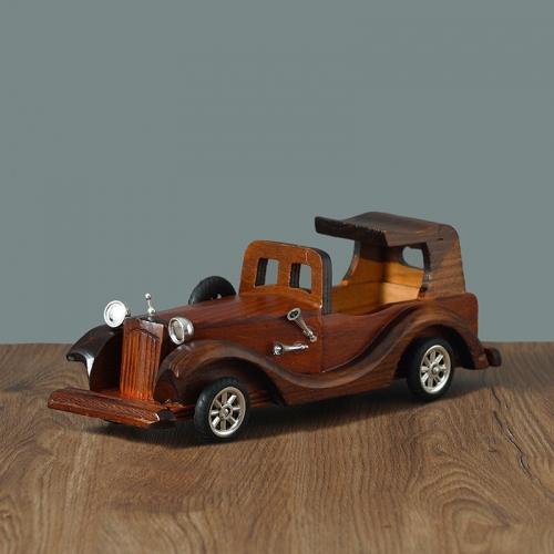 12 Inches Handmade Wooden Retro Classic Reproduction Car Models Decorations