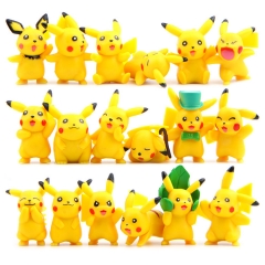 18Pcs Set Pokemon Pikachu Roles Action Figures PVC Toys 2-5cm/1-2Inch Tall