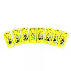 8Pcs DESPICABLE ME 2 The Minions Silicone Action Figures with Keychains 1.2"