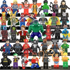 35Pcs Lego Compatible Super Heroes Batman Spiderman Hulk Iron Man Captain America Building Blocks Mini Figure Toys
