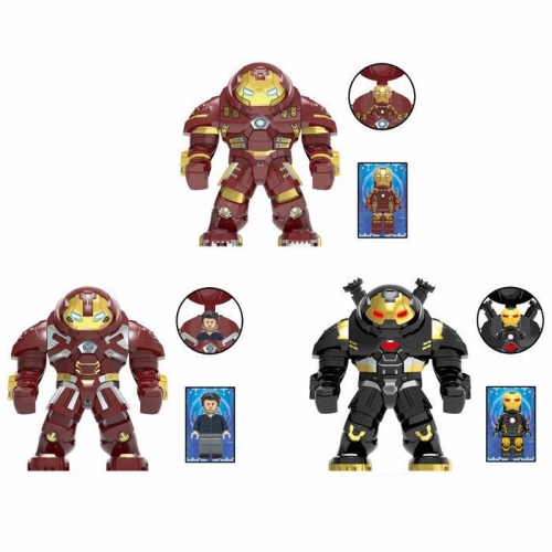 Iron Man Hulkbuster Lego Compatible Building Blocks Mini Figure Toys Big Size 7.5CM/3Inch X1157/1158/1160