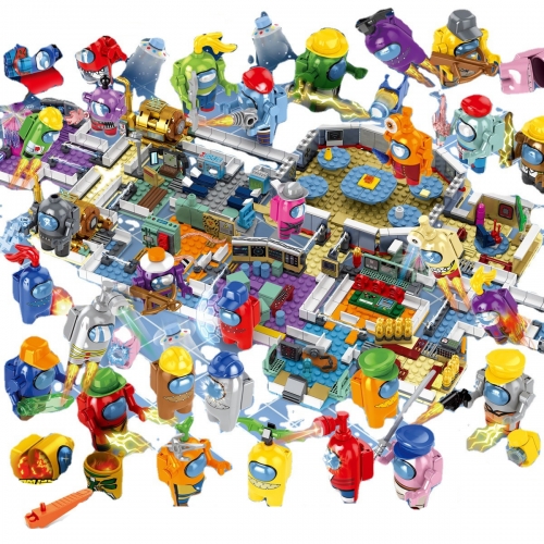 Among Us Space Ship Full Version Building Kits Compatible Blocks Mini Figure Toys 1488Pcs Set 82351