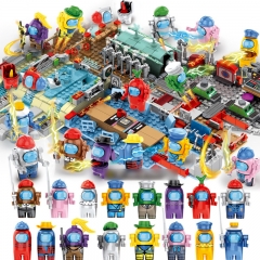 Among Us Space Ship Workspace Building Kits Compatible Blocks Mini Figure Toys 982Pcs Set 82300