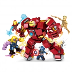 4-In-1 Marvel's The Avengers Compatible Iron Man Thanos Captain America Building Blocks Mini Figure Toys PG042