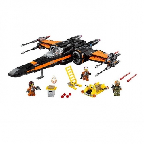 Star Wars Poe's X-Wing Fighter Building Blocks Kit Mini Figure Toys 742Pcs 10466