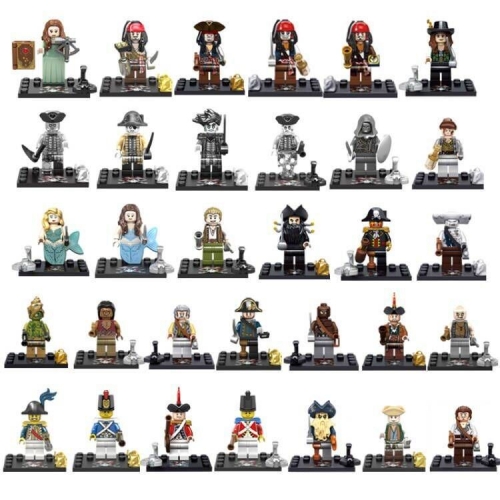 Pirates of the Caribbean Mini Figures Building Blocks Bricks Minifigures Toys KSZ515 KSZ518 KSZ719 KSZ722