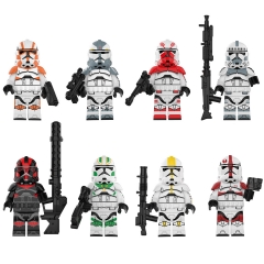 8Pcs Star Wars Minifigures First Order Stormtrooper Lego Compatible Building Blocks Mini Figure Toys KT1043