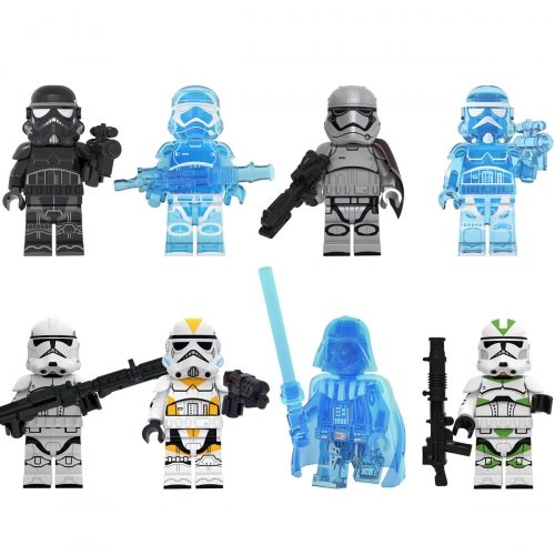 8Pcs Star Wars Stormtrooper Series Lego Compatible Building Blocks Mini Figure Toys KT1035
