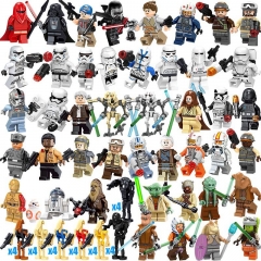 73Pcs Star Wars MOC Minifigures Jedi Yoda The Clone Troopers Lego Compatible Building Blocks Mini Figure Toys
