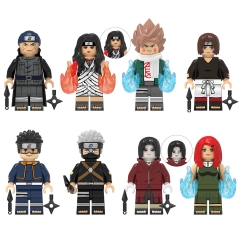 8Pcs Naruto Series Minifigures Building Blocks Mini Figure Toys KDL807