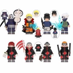 8Pcs Naruto Characters Minifigures Lego Compatible Blocks Mini Figure Toys WM6105