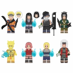 8Pcs Naruto Jiraiya Minifigures Lego Compatible Building Blocks Mini Figure Toys WM6107