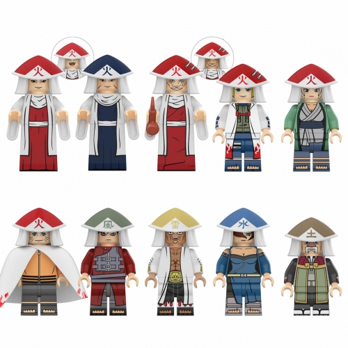 10Pcs Naruto Series Minifigures Building Blocks Mini Figure Toys KDL810