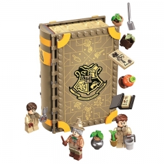 Harry Potter Compatible Playbook Building Kit Hogwarts Moment Herbology Class Blocks Mini Figure Toys 233Pcs Set 87082