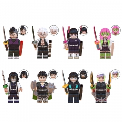 8Pcs Demon Slayer Uzui Yengen Minifigures Building Blocks Mini Figure Toys WM6137