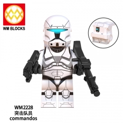 8Pcs Star Wars Minifigures Commandos Gregor Voca Building Blocks Mini Figure Toys WM6124