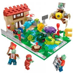 Plants Vs Zombies The Pool Party Building Kit Blocks Mini Figure Toys 546Pcs Set JX90135