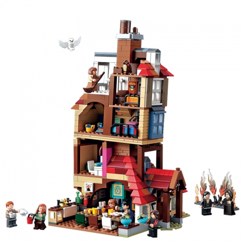 Harry Potter Attack on The Burrow Building Kit Block Mini Figure Toys 1098Pcs Set 19034