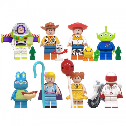 Toy Story 4 Building Blocks Woody Buzz Lightyear Alien Mini Figure Toys 8Pcs Set WM6060