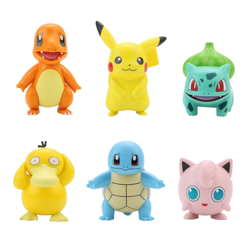 6Pcs Set Pokemon Characters Pikachu Action Figures PVC Mini Toys 5-8cm Tall