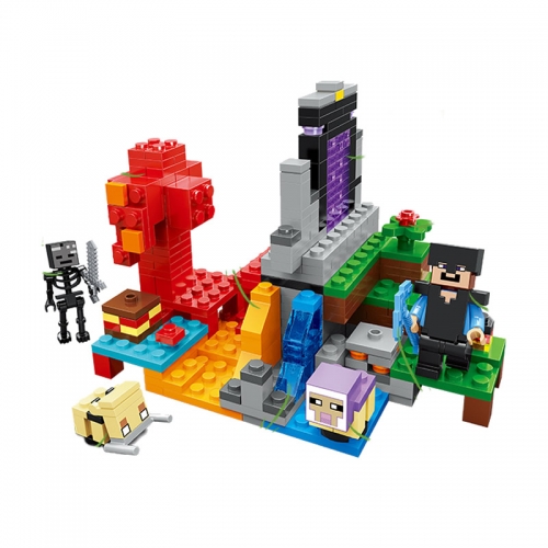 MineCraft The Ruined Portal Compatible Building Blocks Mini Figure Toys 404Pcs Set 5302