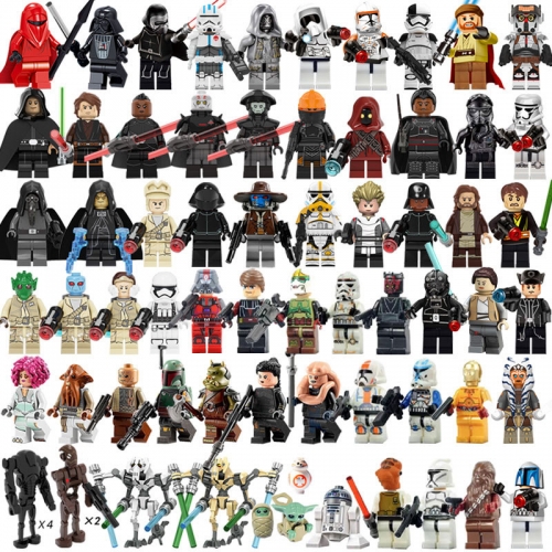 68Pcs Star Wars MOC Minifigures Set Jedi Yoda The Clone Troopers