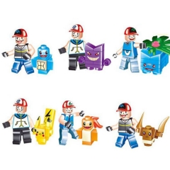 12Pcs Set Pokemon Pikachu Compatible Building Blocks Mini Figures Bricks Toys