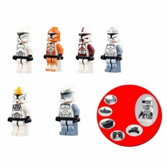 Star Wars The Clone Troopers Blocks Mini Figure Toys Compatible 6Pcs Set PG8002