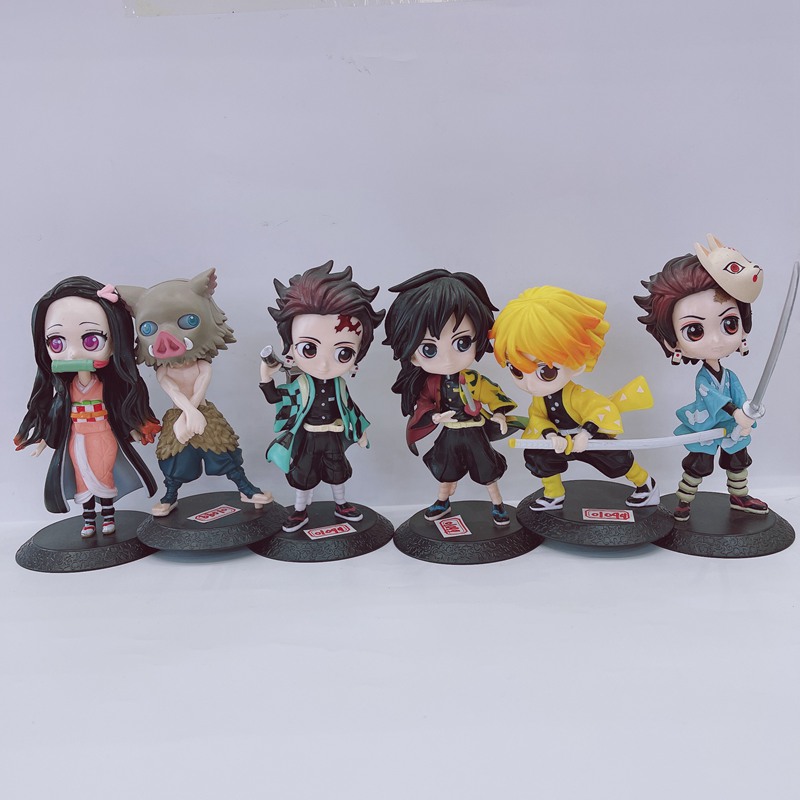 14CM/5.5Inch Demon Slayer Action Figures Tanjiro Nezuko Zenitsu PVC ...