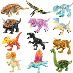 12Pcs Dinosaurs Mini Figures Jurassic World Dino Building Blocks Toys with Moving Parts 33020