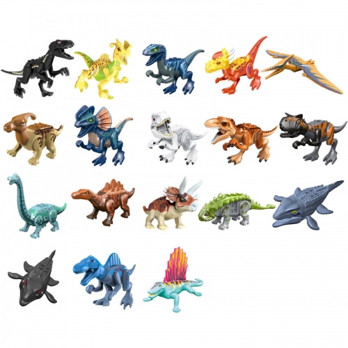 Dinosaurs Mini Figures Jurassic World Dino Building Blocks Toys with Moving Parts LZ621 LZ701