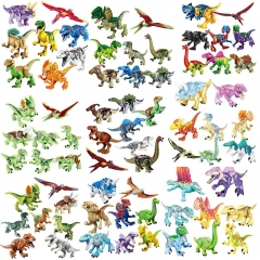 YG Series Dinosaurs Mini Figures Jurassic World Dino Building Blocks Toys with Moving Parts